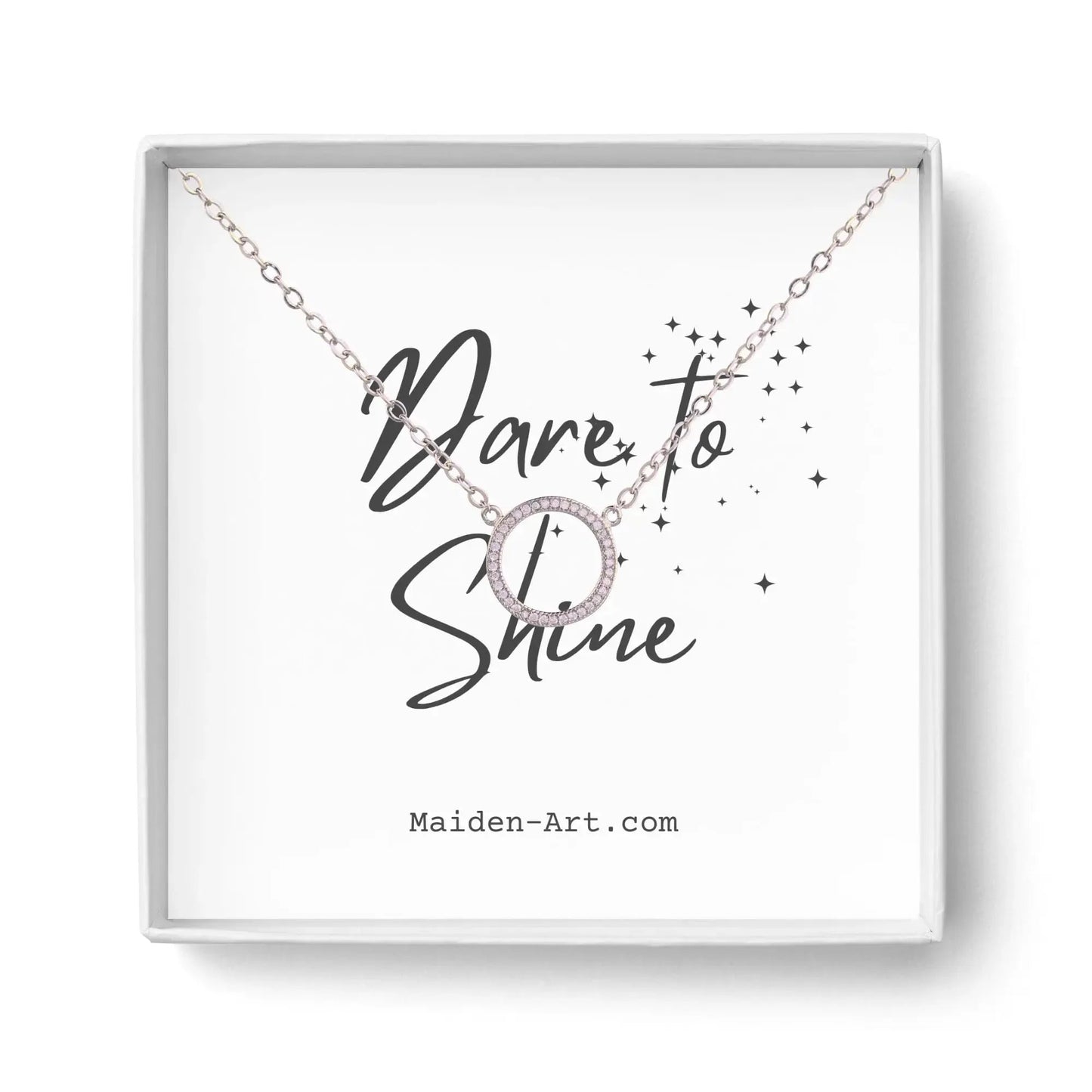Round Pendant Pave Necklace by Nichestar