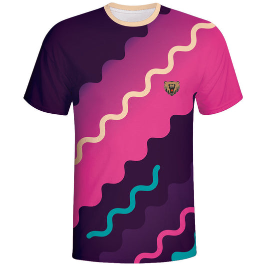 Pink Purple Wave Gaming Esports Jersey by Vimost Sportswear