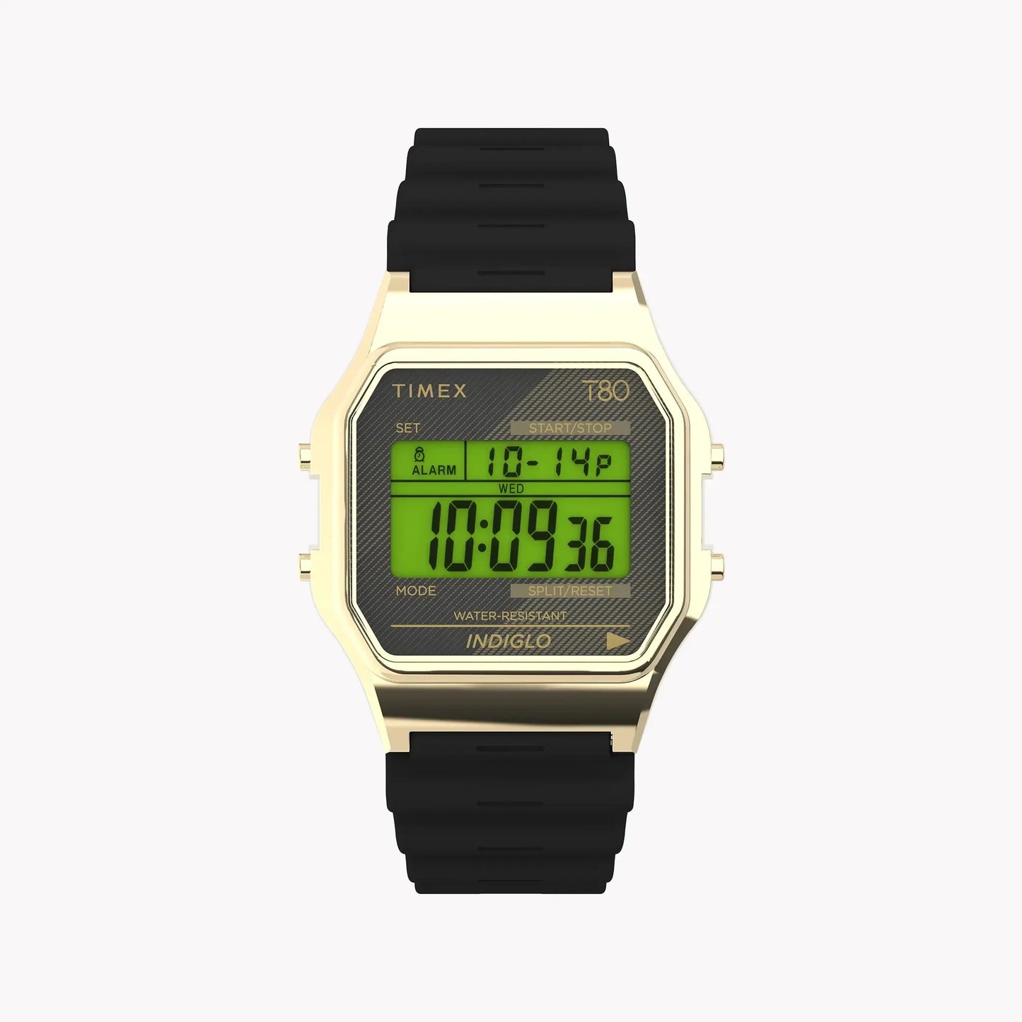 Timex Unisex Gold Tone Resin Strap, Black Lens | T80 by TIMEX