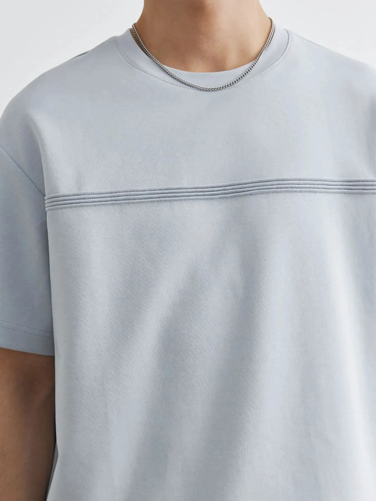Men's Plus Size Round Neck Short Sleeve Top and Shorts Set by Trendsi