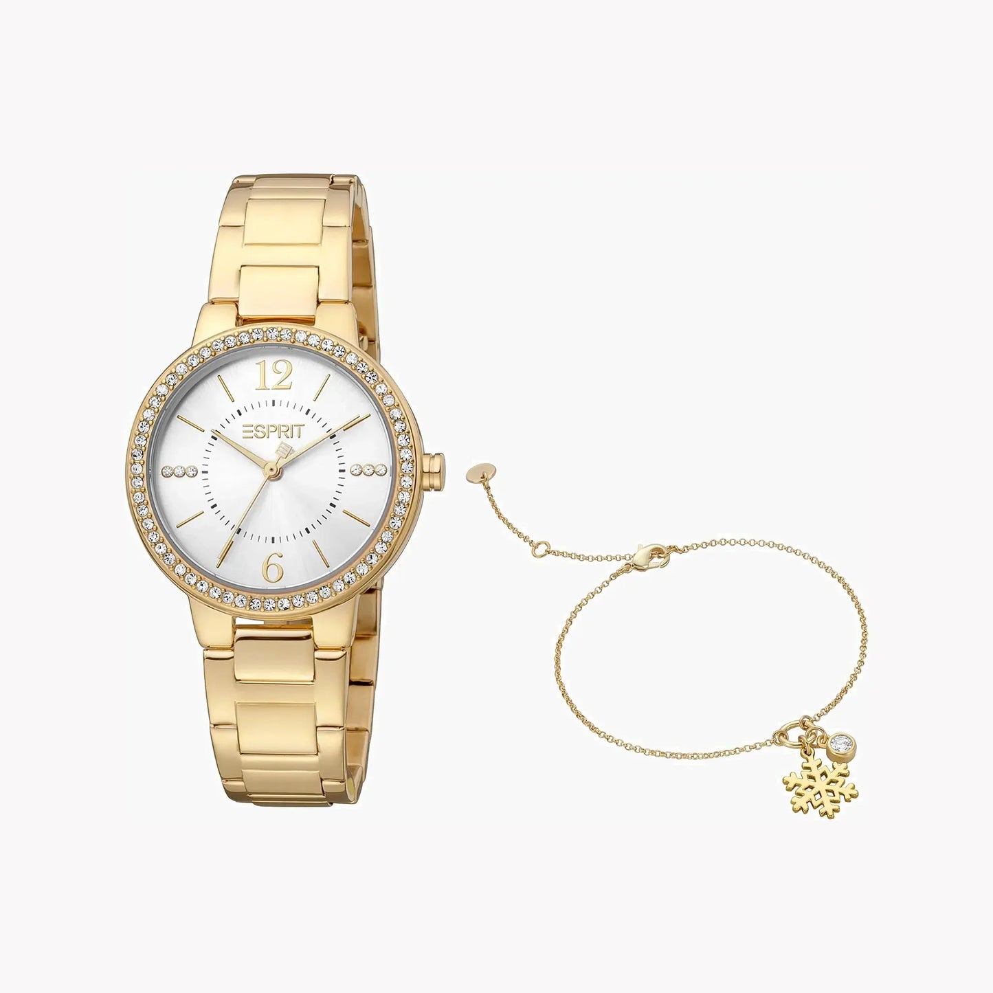 Esprit Women's Gold Stainless Steel Watch, Silver Dial | ES1L228M2045 by ESPRIT