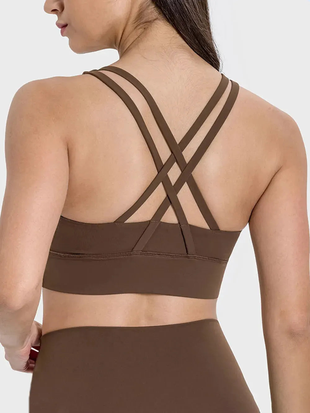 Millennia Crisscross Scoop Neck Active Tank by Millennia