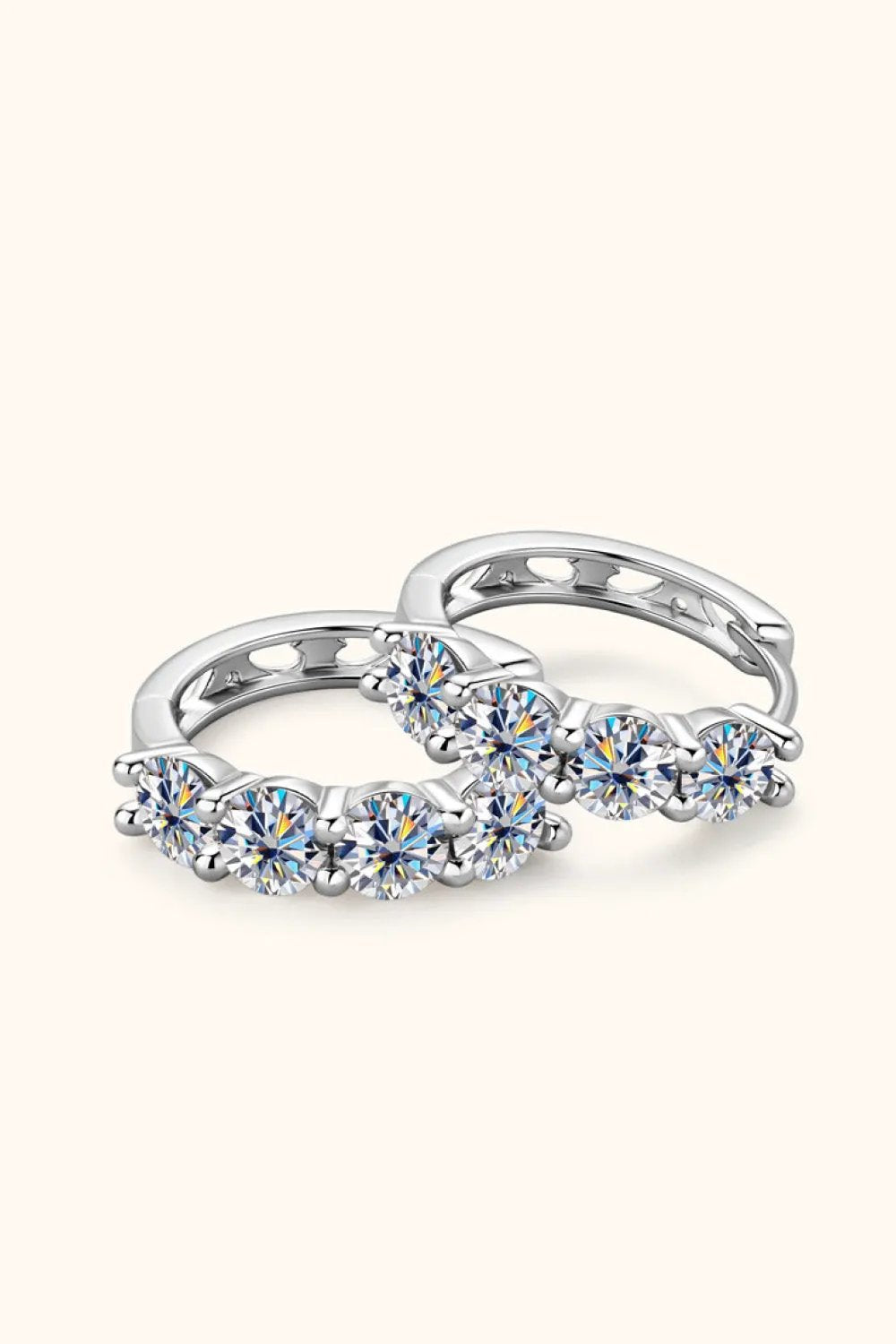 2.4 Carat Moissanite Huggie Earrings by Partner Label