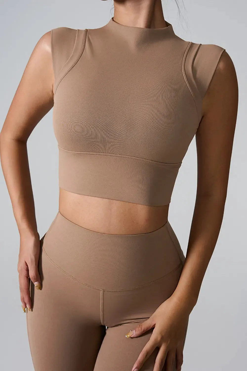 Mock Neck Active Tank by Partner Label