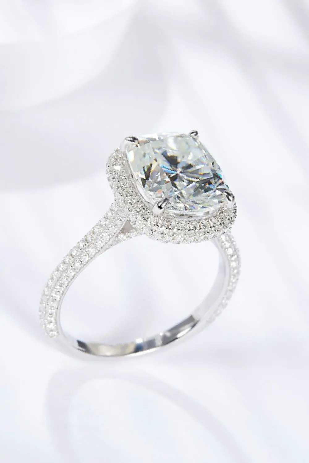 Adored 6 Carat Moissanite Halo Ring by Partner Label