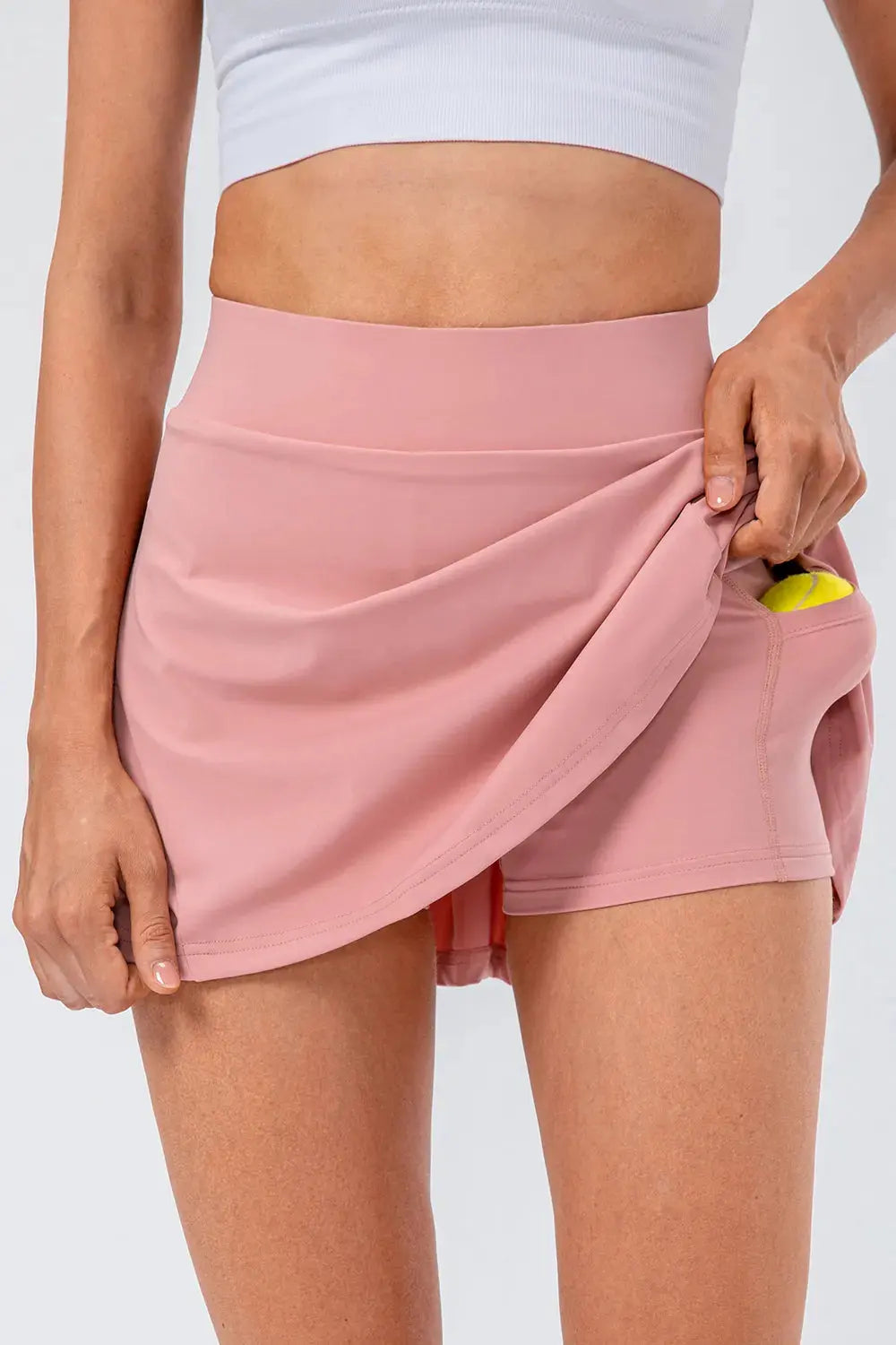 High Waist Pleated Active Skirt by Partner Label
