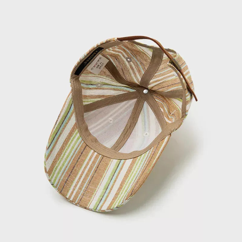 Striped Baseball Cap by Partner Label