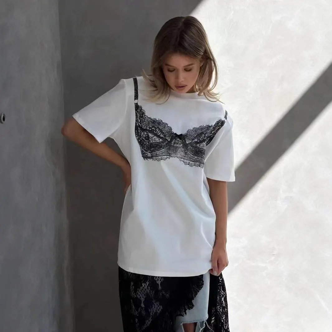 Women's Pure Cotton Short-sleeve T-shirt Top by Anybestbuy Store