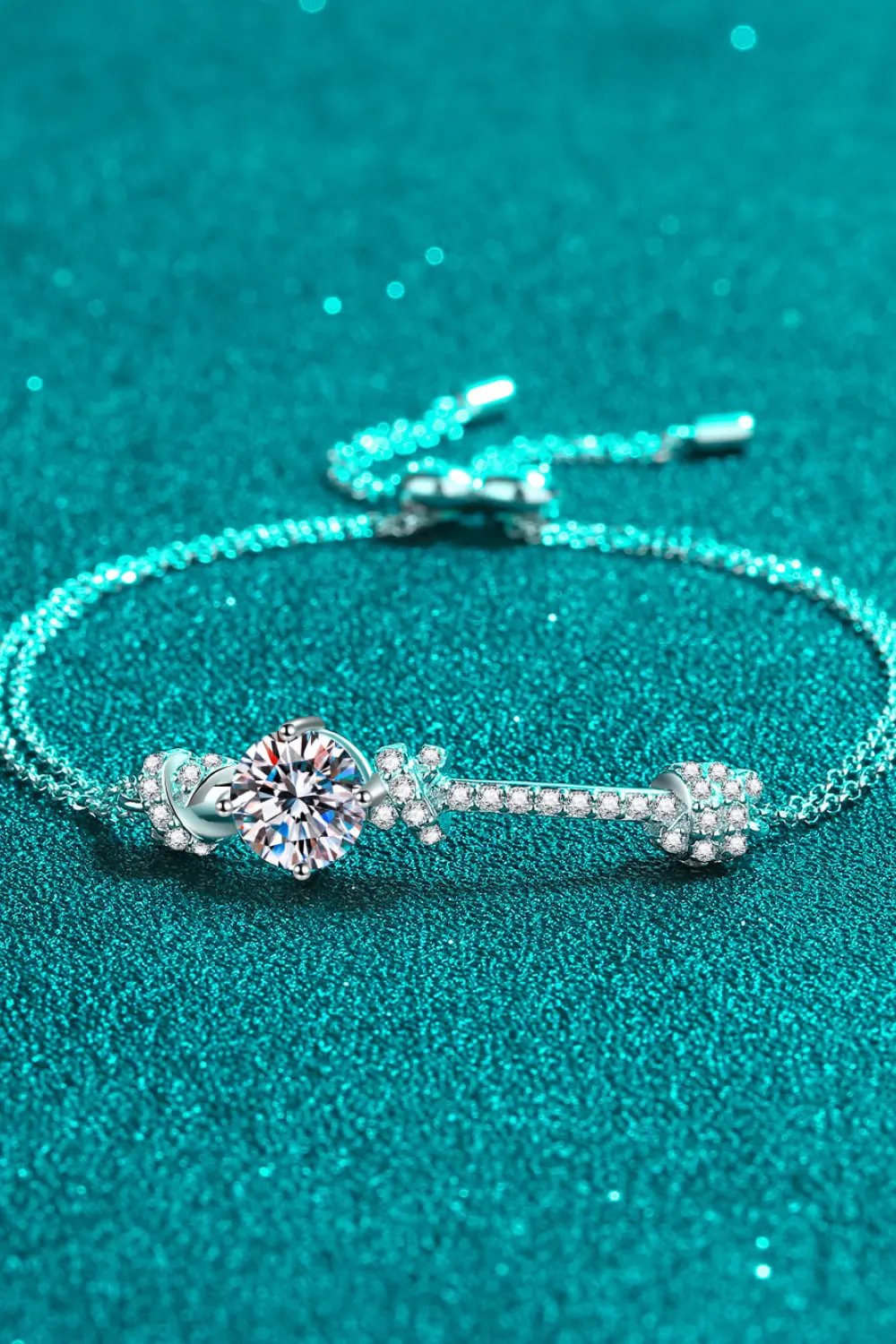 2 Carat Moissanite 925 Sterling Silver Bracelet by Partner Label