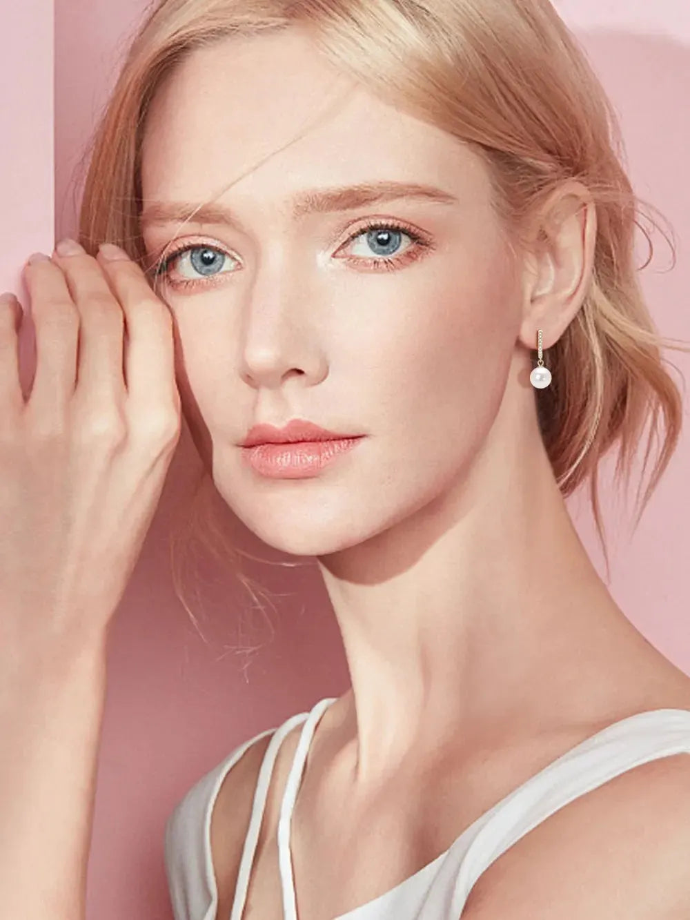 925 Sterling Silver Freshwater Pearl Earrings by Partner Label