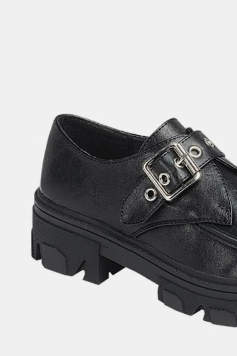 Forever Link Buckled Platform Lug Sole Loafers by Forever Link