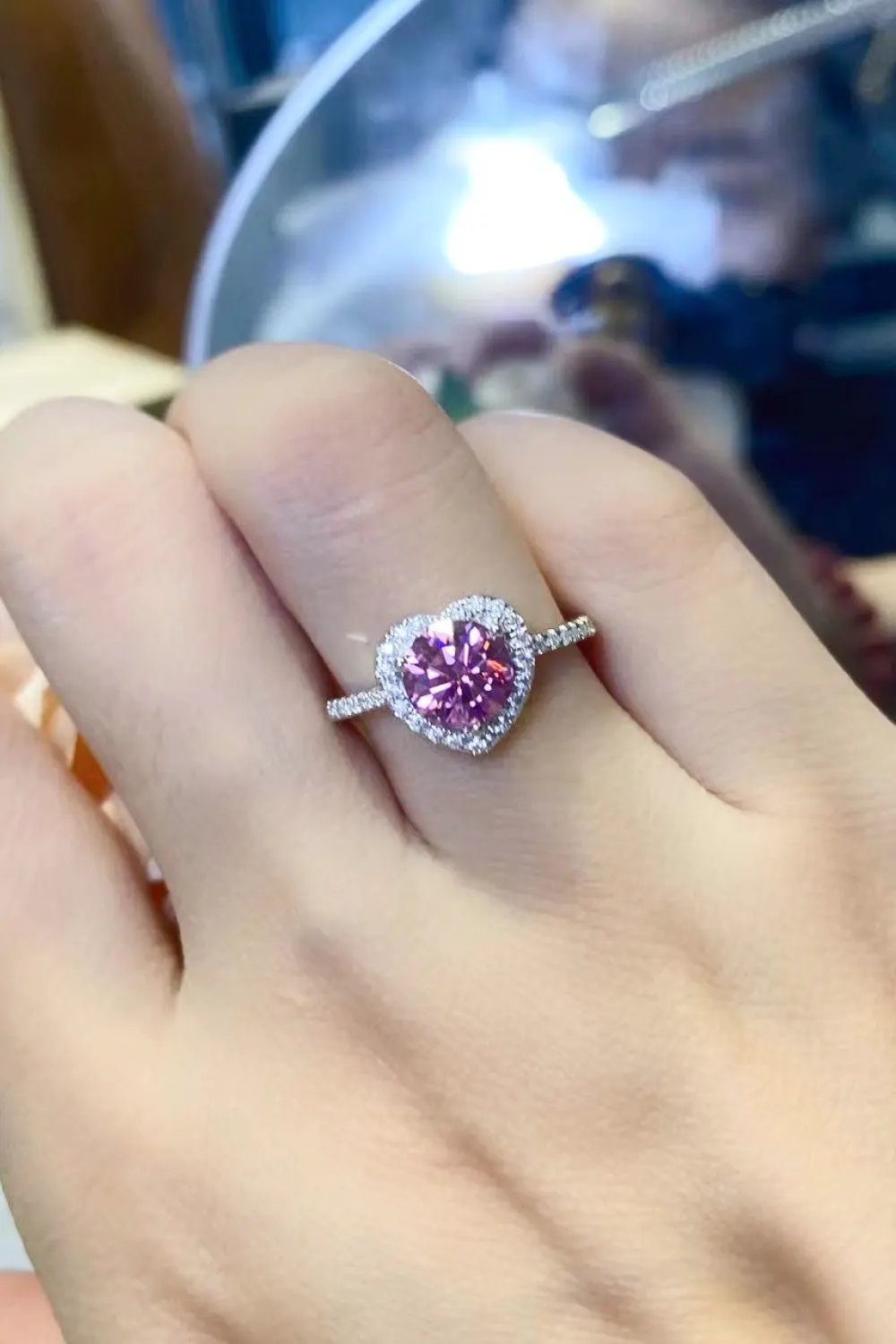 Lifelong Journey 1 Carat Moissanite Heart Ring by Partner Label