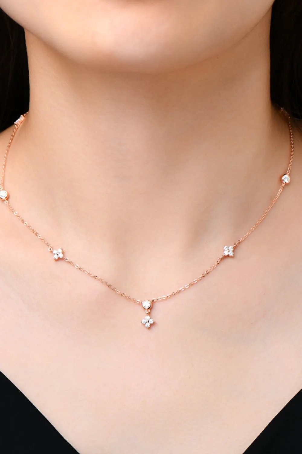 Moissanite 925 Sterling Silver Necklace by Partner Labels