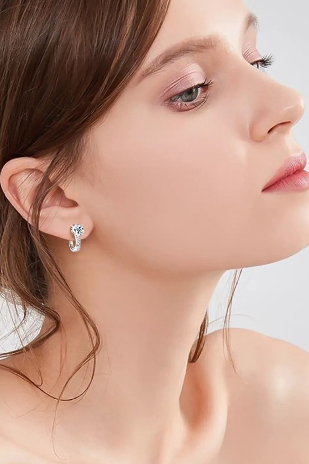 2 Carat Moissanite 925 Sterling Silver Earrings by Partner Label