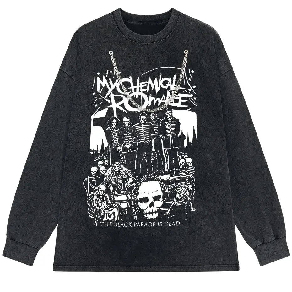 My Chemical Romance Black Parade Oversized T-Shirt Women Punk Emo Rock Tee by Vimost Shop