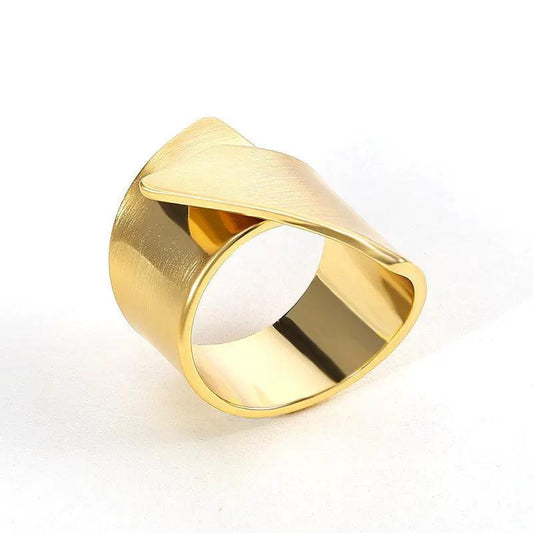 European and American fashion simple large stainless steel ring female personality copper ring cross-border Accessories Wholesale by Dropsure