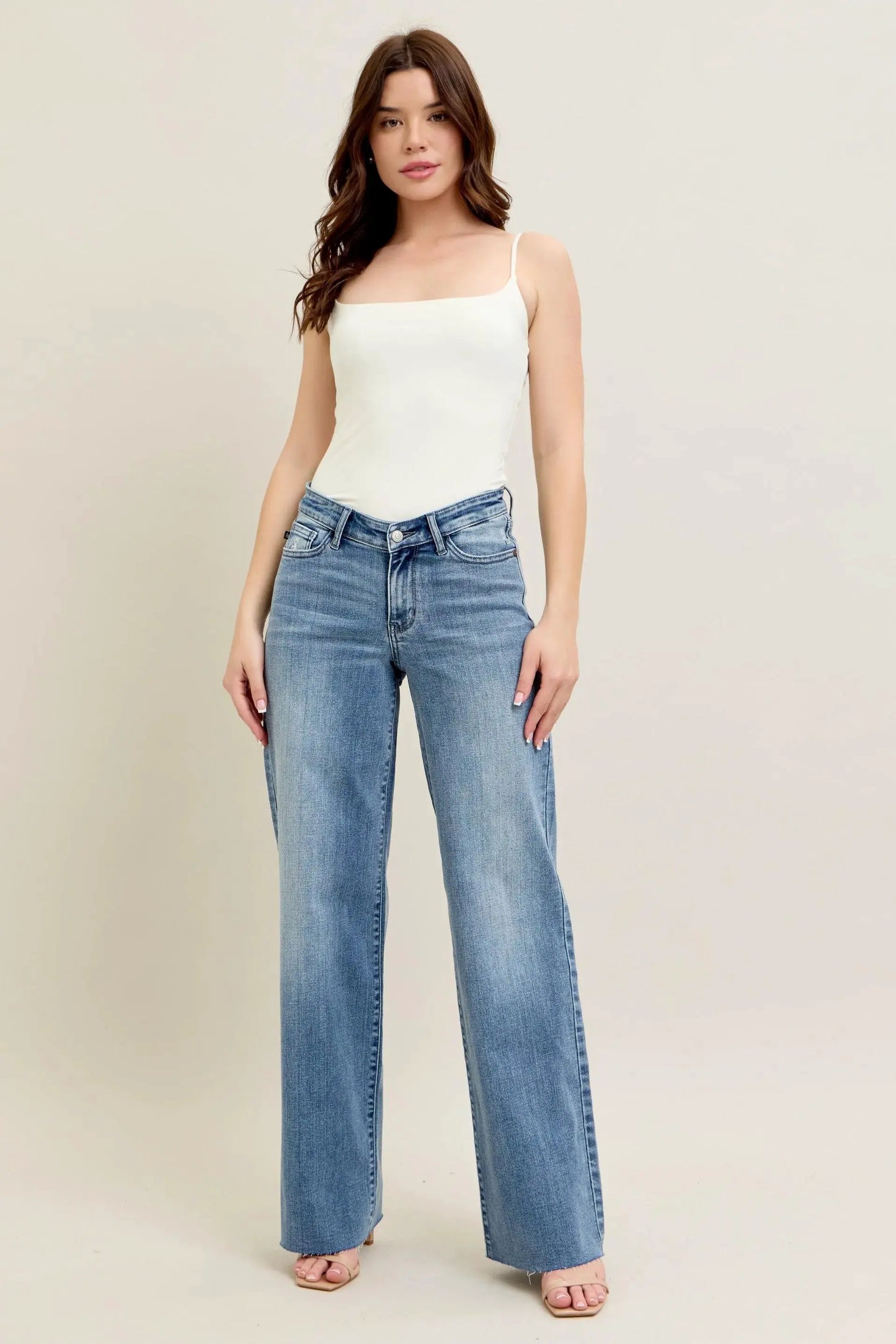 Judy Blue Full Size V - Front Baggy Jeans Plus Size by Judy Blue