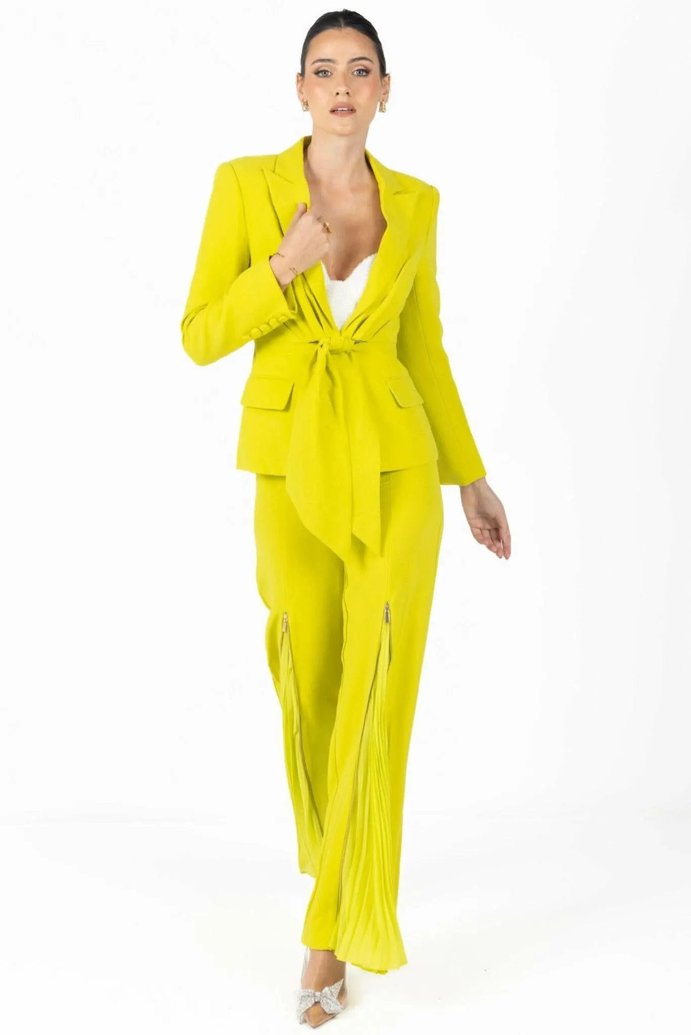 Georgina Green Pleated Pants by Akalia