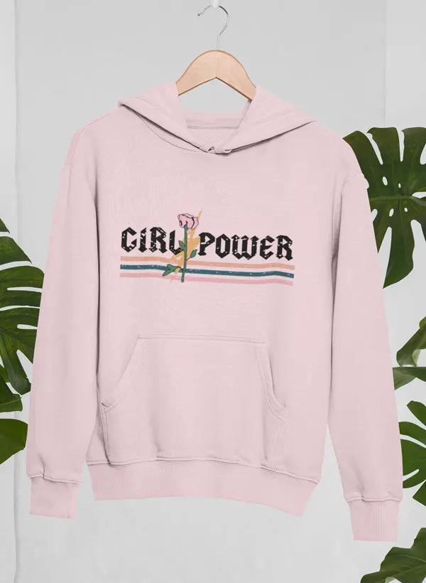 Girl Power Rose Hoodie by Merch