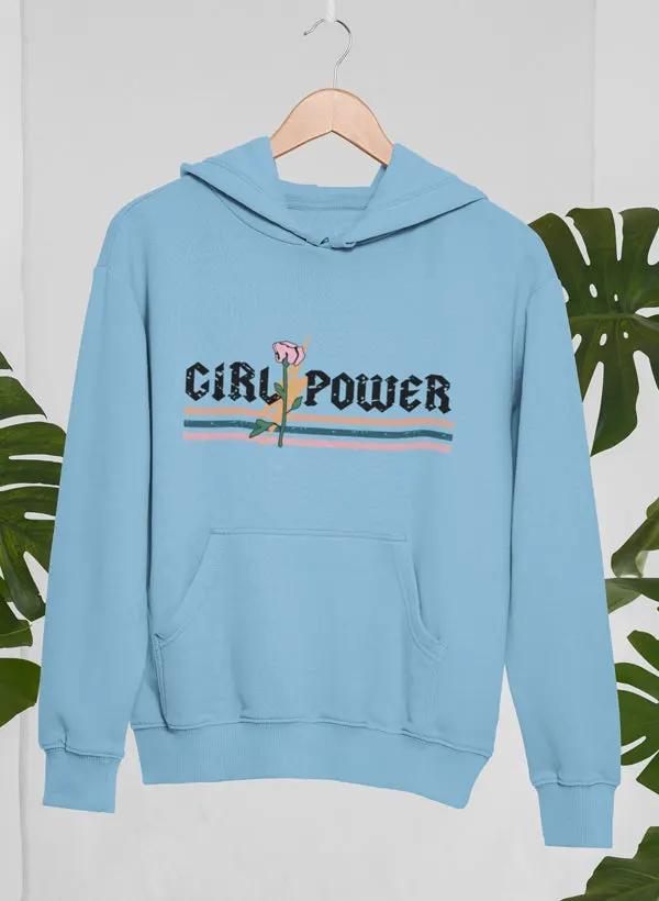 Girl Power Rose Hoodie by Merch