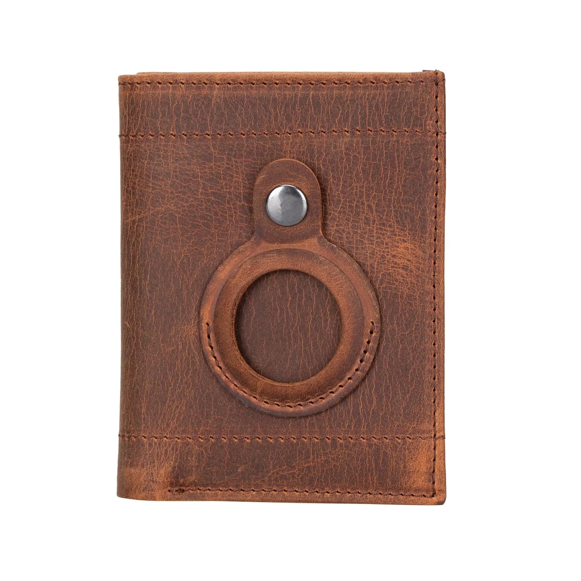 Glendo Apple AirTag Slot Leather Wallet, Handcrafted, Unisex by TORONATA