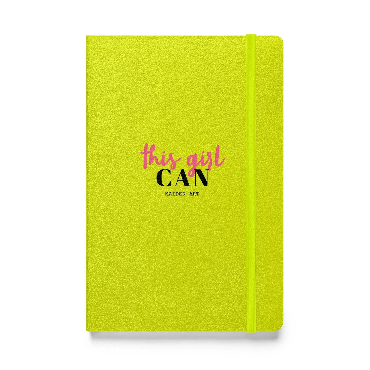 This Girl Can Hardcover bound notebook - JournalBook - stationery by Maiden-Art