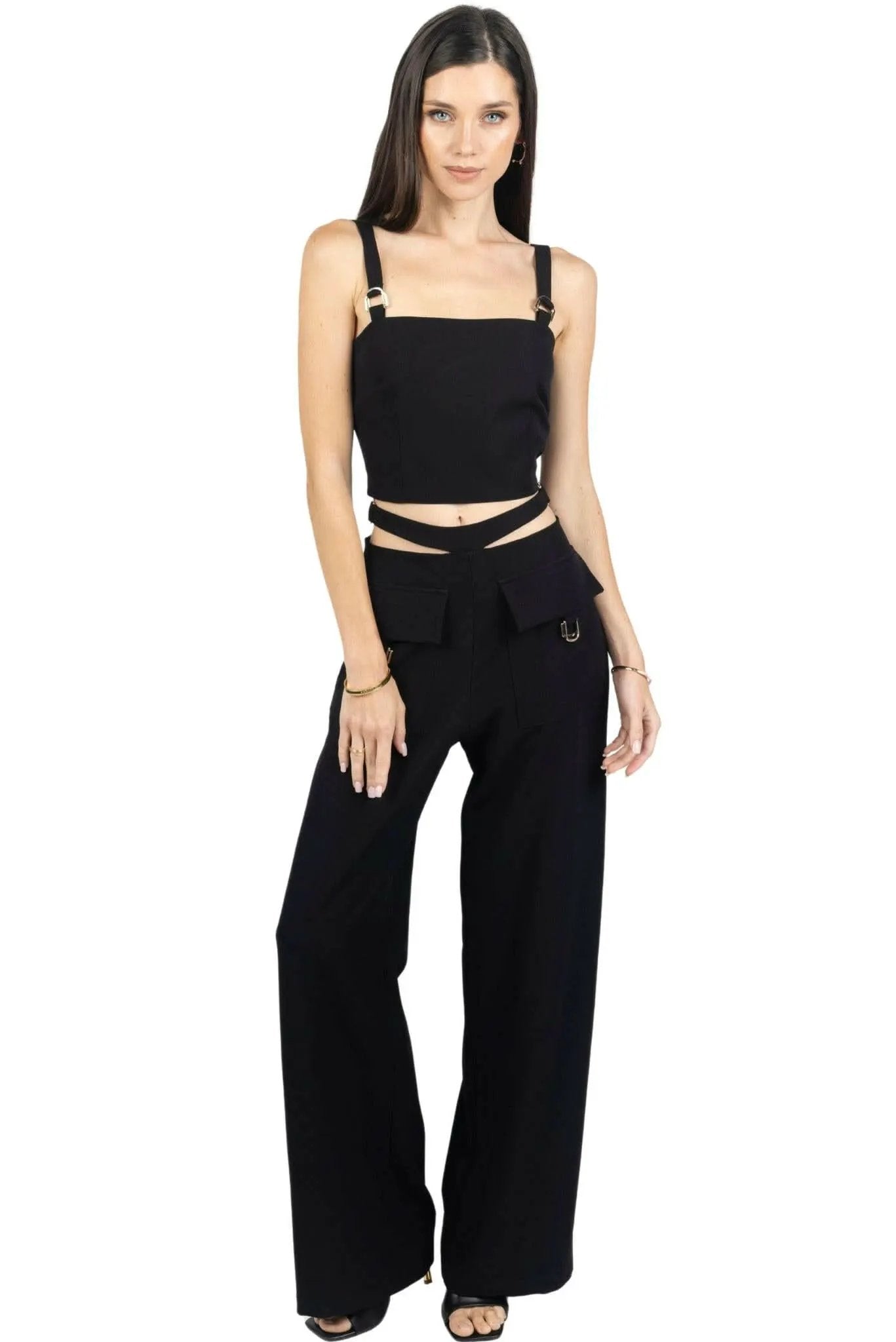 Kim Mid-Rise Women Trousers With Side Buckels by AKALIA