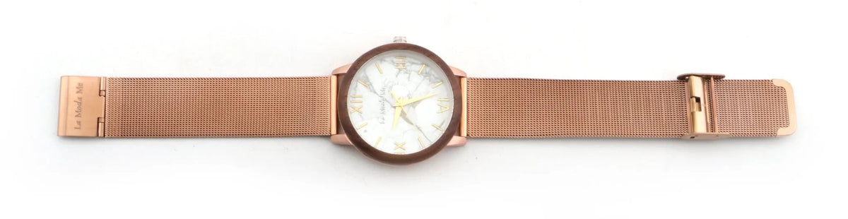 Watch Aurora Rose - Eco-Friendly Rosegold & Walnut Luxury Timepiece by La Moda Me
