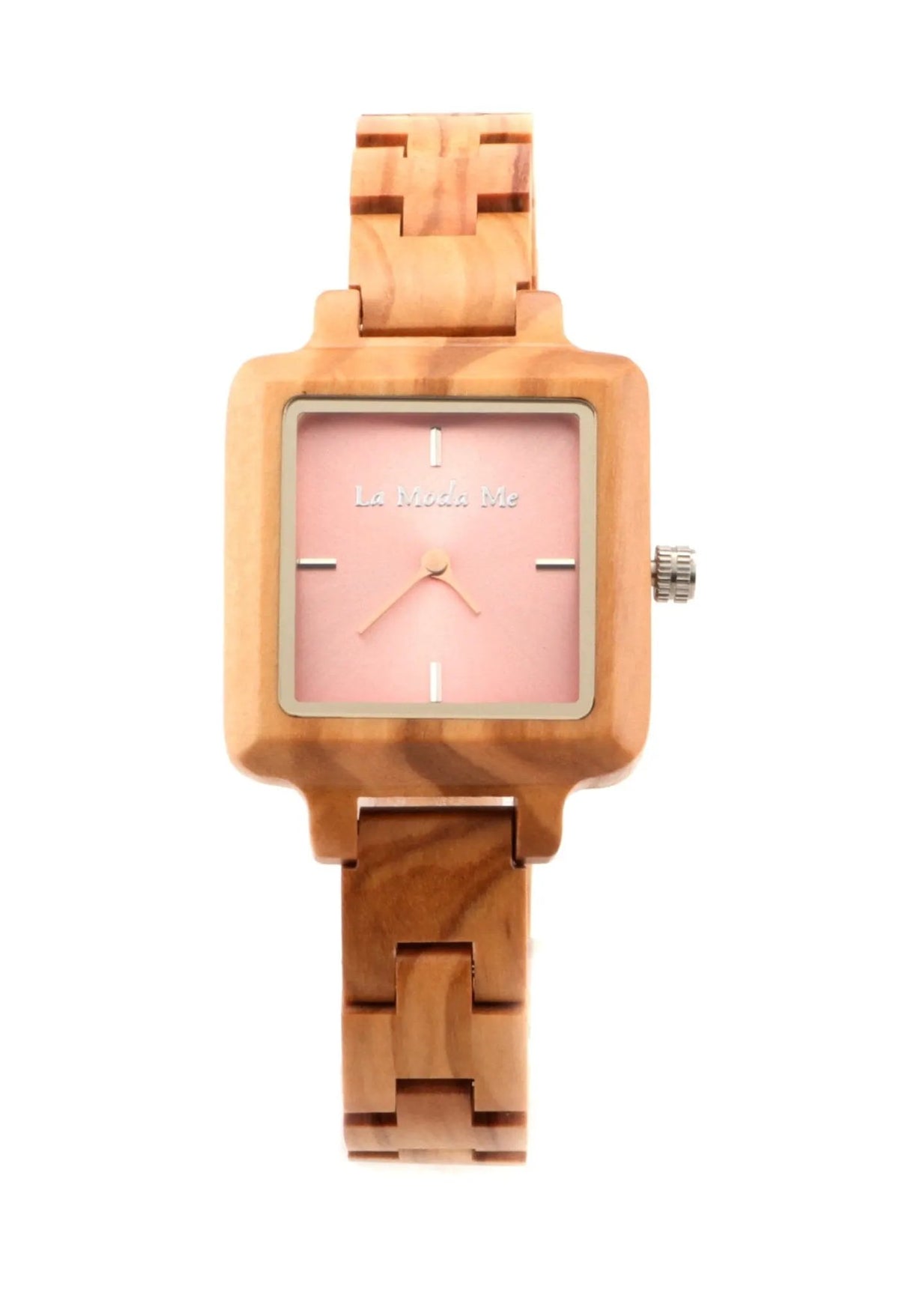 Watch La Piccola Natura - Eco-Friendly Olivewood Pink Timepiece by La Moda Me