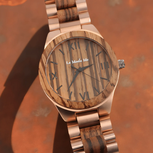 Watch VLUX Ebony - Eco-Friendly Luxury Wooden Timepiece by La Moda Me