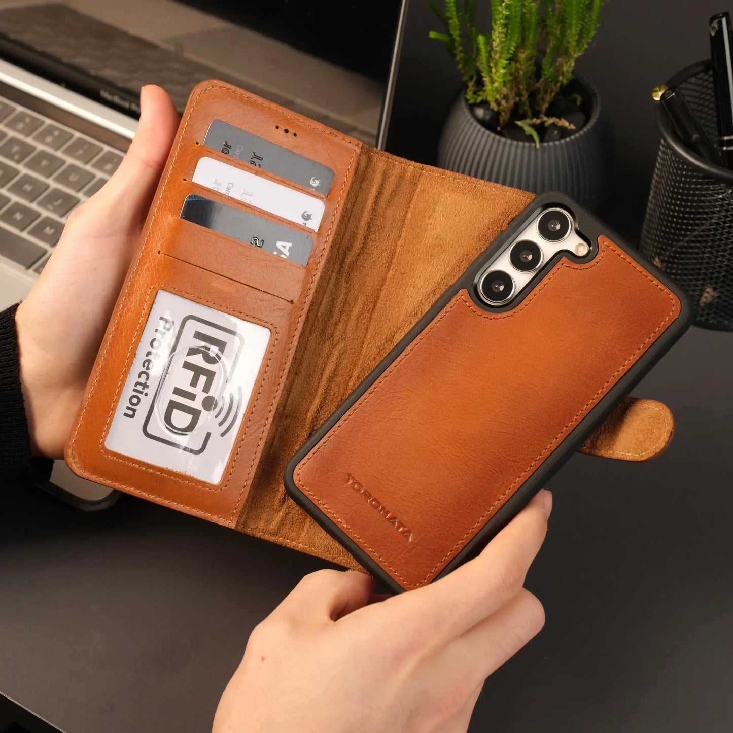 Leather Samsung Galaxy S25 Plus Wallet Case | Buffalo by TORONATA