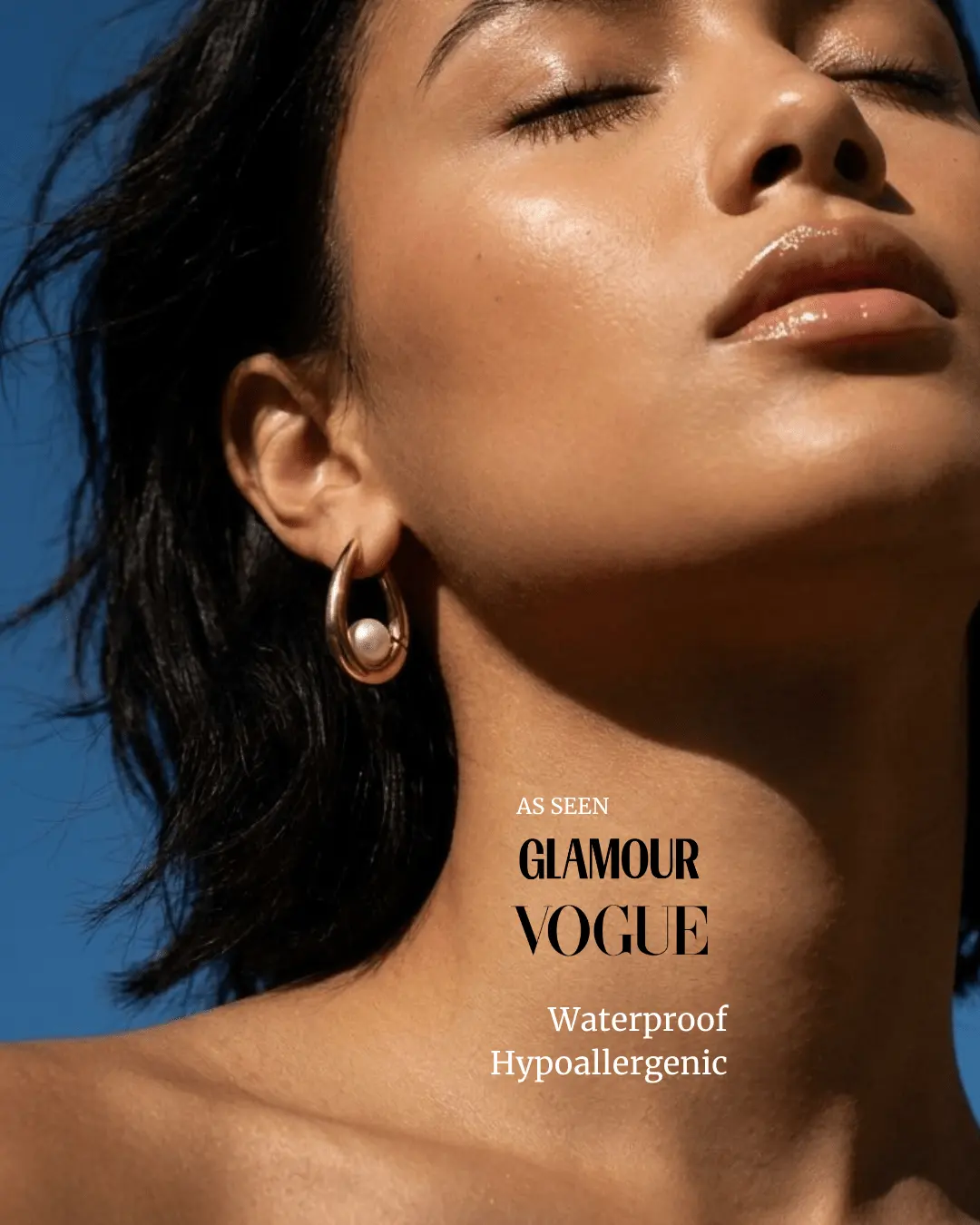 Margot Waterproof Pearl Huggie Earring by Akalia