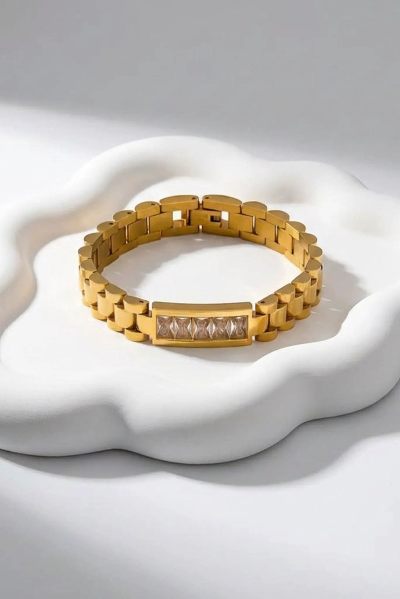 Maxine Waterproof Link Chain Crystal Bracelet by Akalia