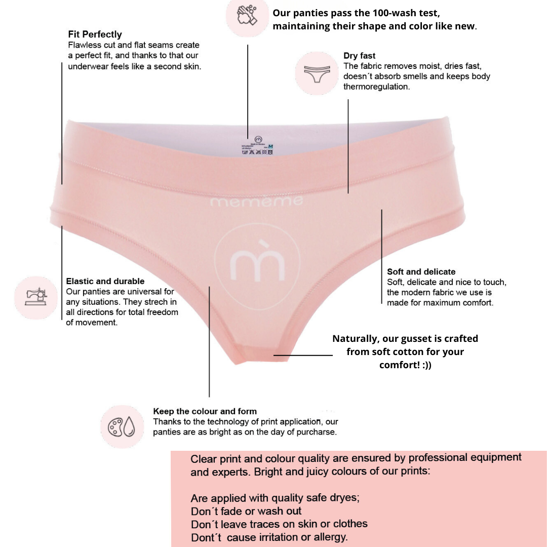 Memème Women’s Ultra-Comfortable BAROQUE - Rome - HIGH WAISTED BRIEF Panties | Breathable Cotton Crotch, Stretchy Fit by Mememe