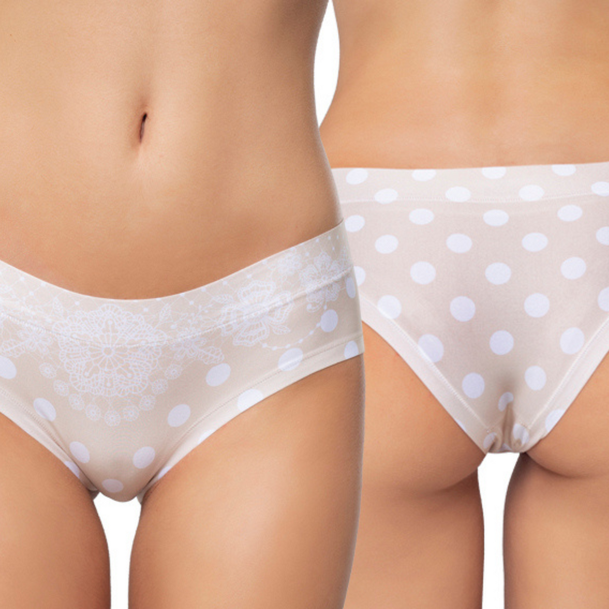 Memème Women’s Ultra-Comfortable POLKA DOT - Chamomile - Panties | Breathable Cotton Crotch, Stretchy Fit by Mememe