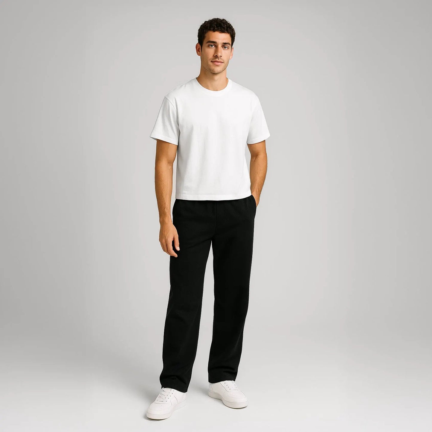 7004 - Men's Boxy Cropped Tee by POS Wholesale