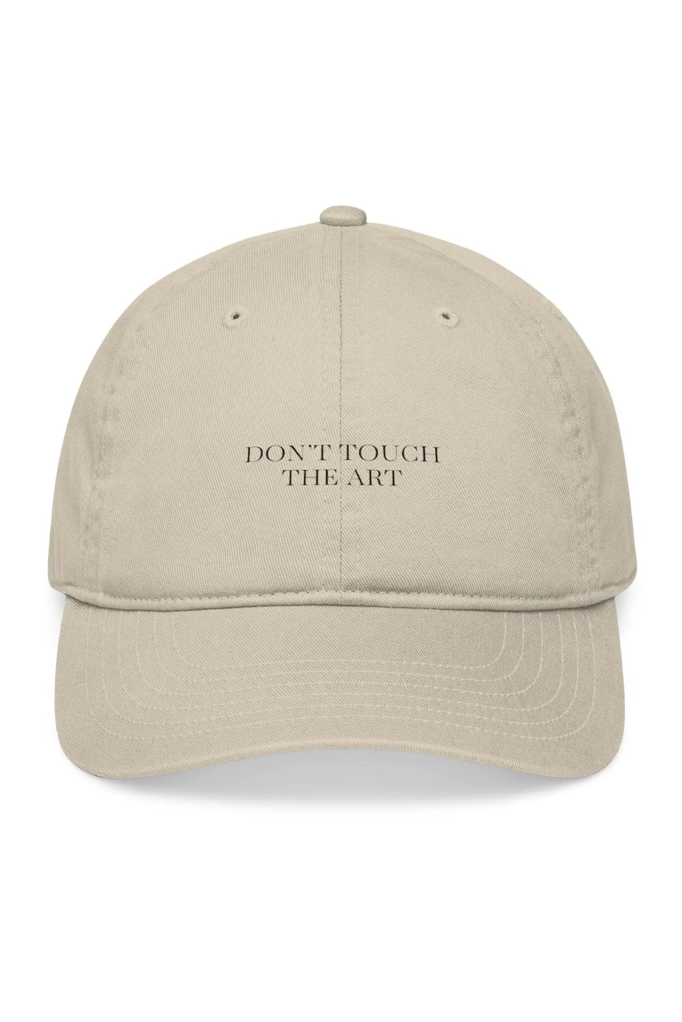 Organic Cotton Don't Touch The Art Embroidered Baseball Cap by AKALIA