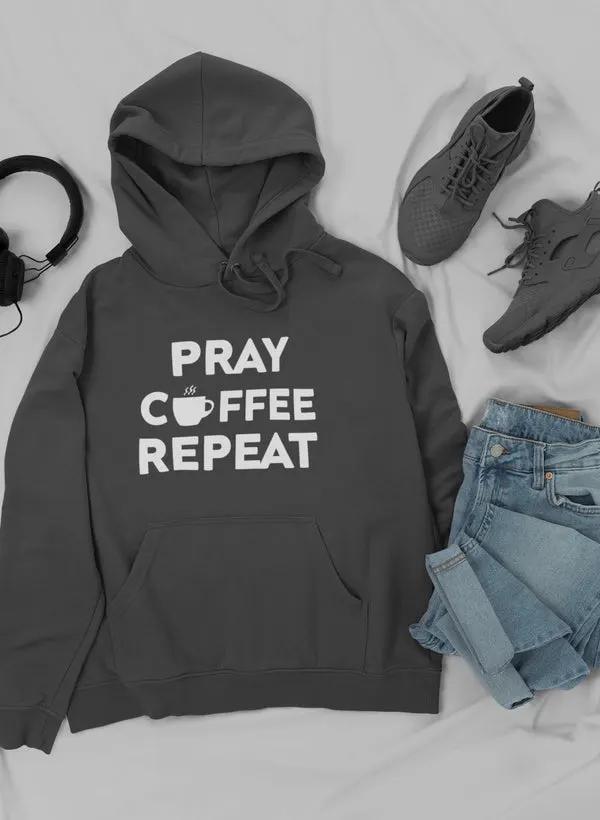 Pray Coffee Repeat Hoodie by Merch