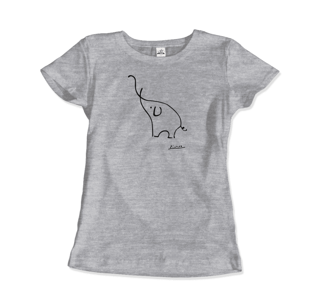 Pablo Picasso Elephant Sketch artwork t-shirt by Art-O-Rama Shop