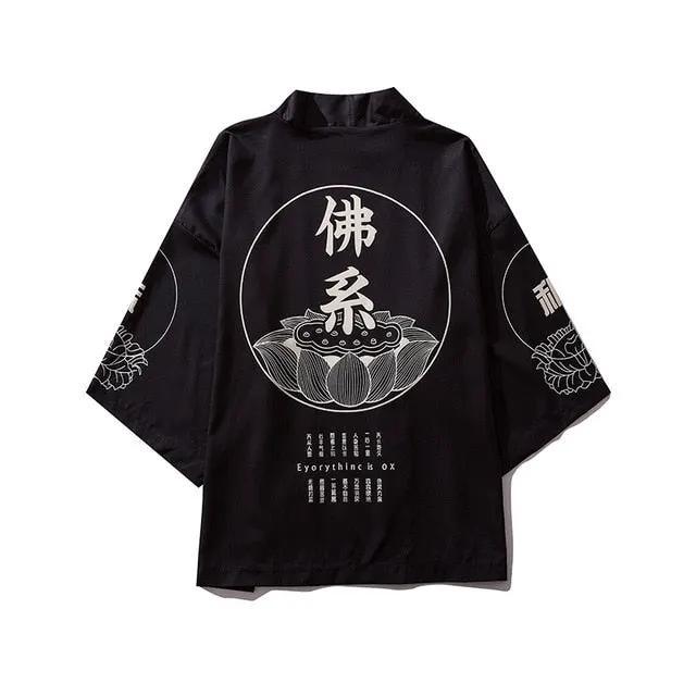 Male Kimono Cardigan Japanese Kimono Men Cardigan Shirt Blouse Yukata Men Haori Obi Traditional Samurai Clothing by Vimost Shop