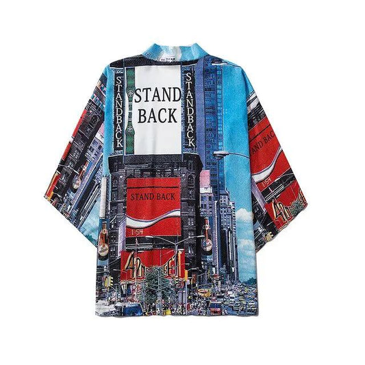 Men Women Chinese Style Anime Panda Samurai Kimono Streetwear Cardigan Japanese Robe Female Clothing by Vimost Shop