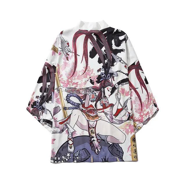 Anime Beauty Devil Kimono Streetwear Style Men Women Cardigan Japanese Robe Female Traditional Clothing by Vimost Shop