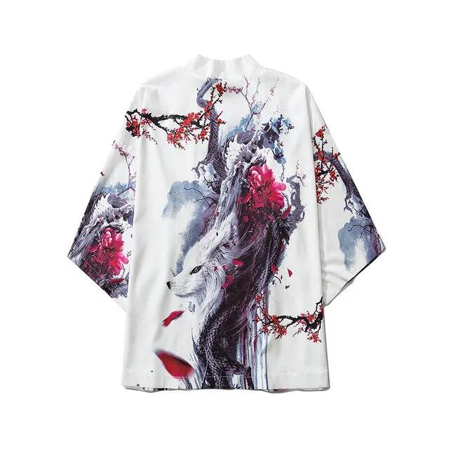 Japanese Crane Kimono Women Cardigan Yukata Fashion Men Haori Obi Clothing Asian Shirt National Tradition Clothes by Vimost Shop