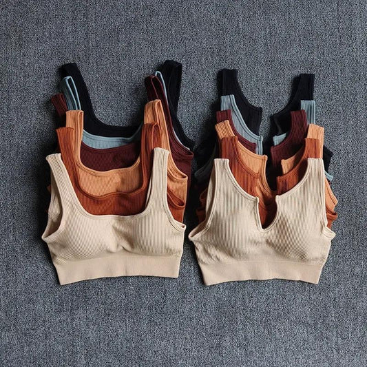 Seamless Sport Bra Women Lingerie Fitness Yoga Running Vest Underwear Padded Crop Tops Underwear Push Up Gym Top Bras by Vimost Shop