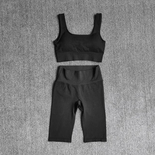 Seamless Women Yoga Set Sports Bra Sports Shorts Fitness Wear Outfit 2 Piece Gym Yoga Sets Workout Suits by Vimost Shop