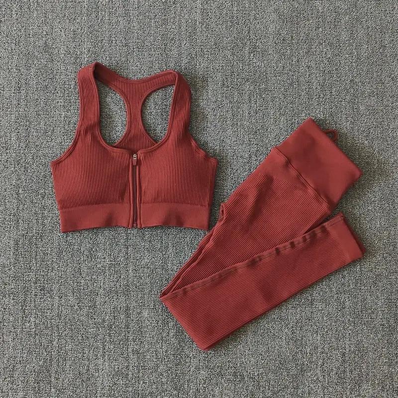 Women Fitness Yoga Sets Seamless Sports Suits Workout Clothes Sports Bra Gym Leggings Sports Wear Gym Clothing Sportswear by Vimost Shop
