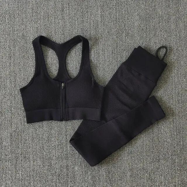 Women Fitness Yoga Sets Seamless Sports Suits Workout Clothes Sports Bra Gym Leggings Sports Wear Gym Clothing Sportswear by Vimost Shop