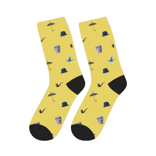 René Magritte Artwork Pattern Socks by Art-O-Rama Shop