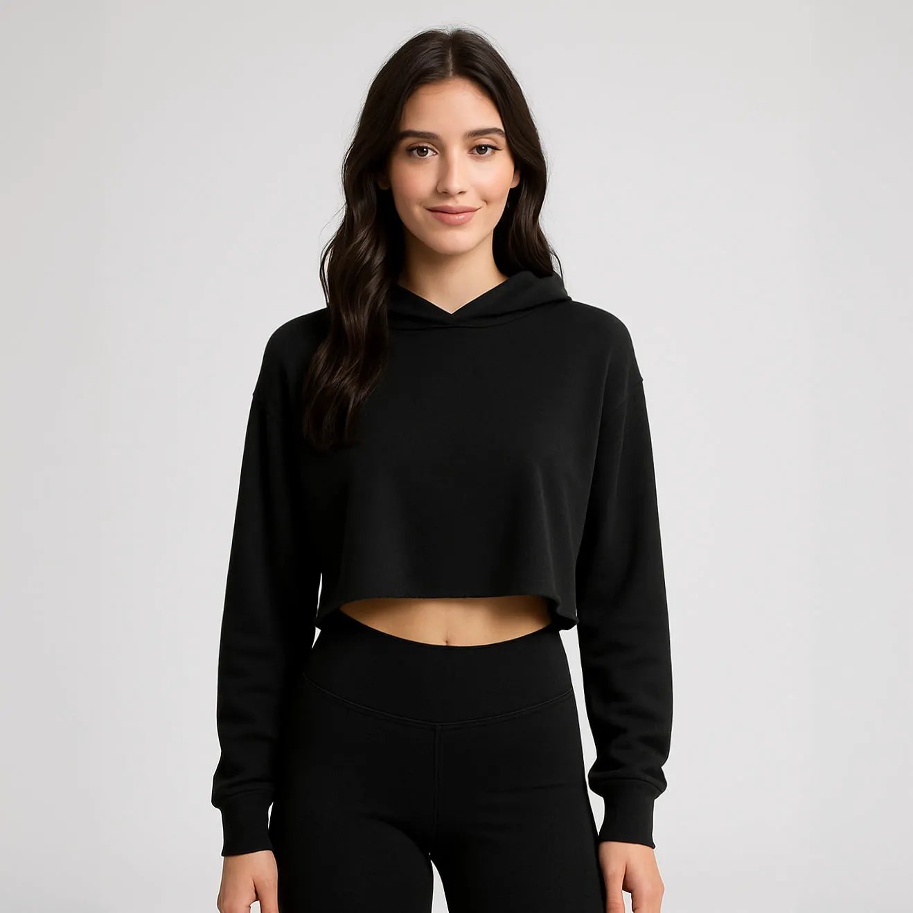 6036R - CLOSEOUT Women's Babyrib Cropped Hoodie by POS Wholesale