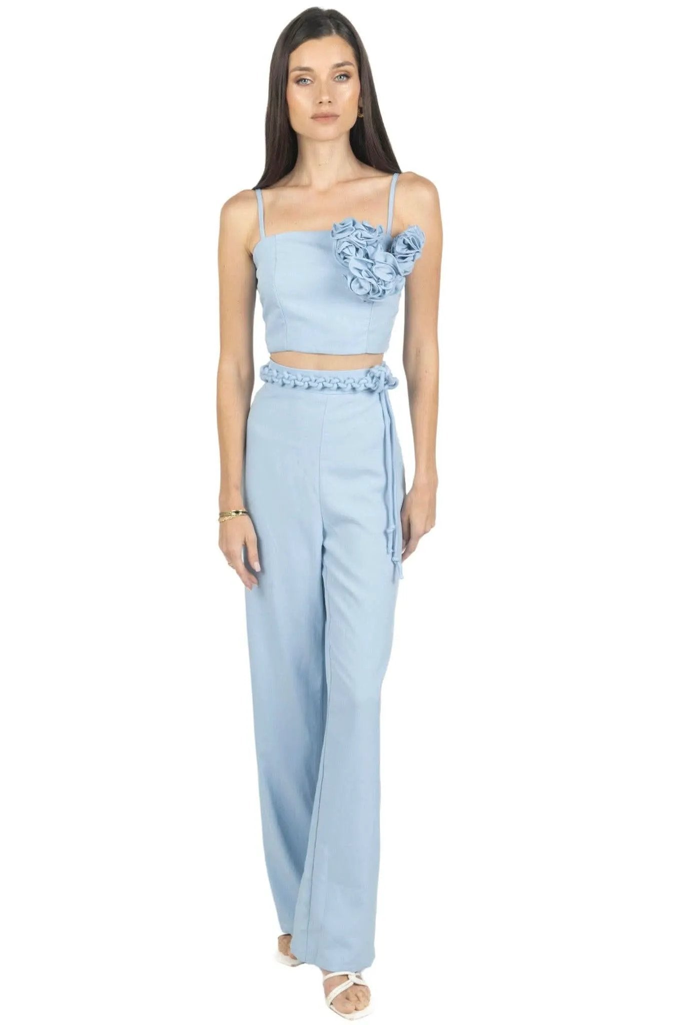 Rosalia Pants and Top Set In Celeste by Akalia